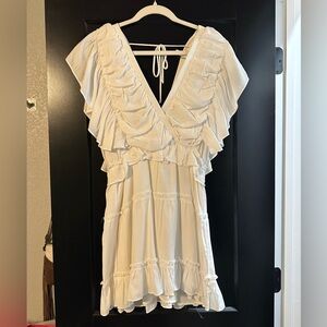 White Ruffle Dress